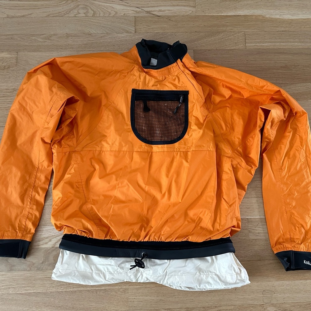 Orange and Black Performance Jacket with Waterproof Design
